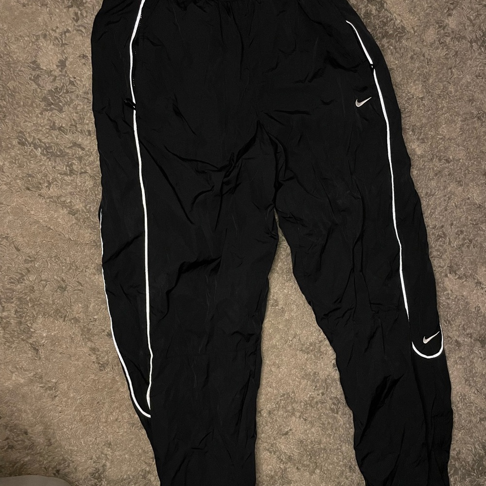 Nike Black Track pants with White Trim